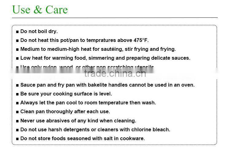 Aluminum powder coating nonstick cookware set