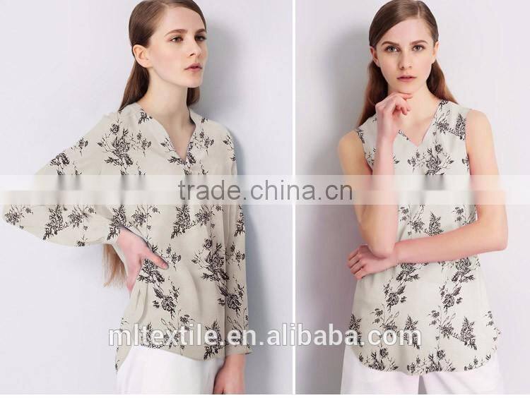 floral crepe de chine 100 silk digital print silk fabric
