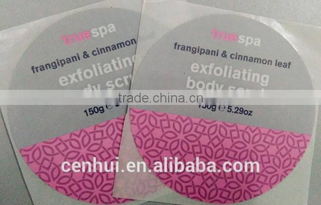 custom colorful round paper sticker for cosmetics