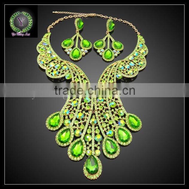 2016 New Arrival handmade crystal Jewelry set which for Wedding jewelry set Match Clothes KHK859