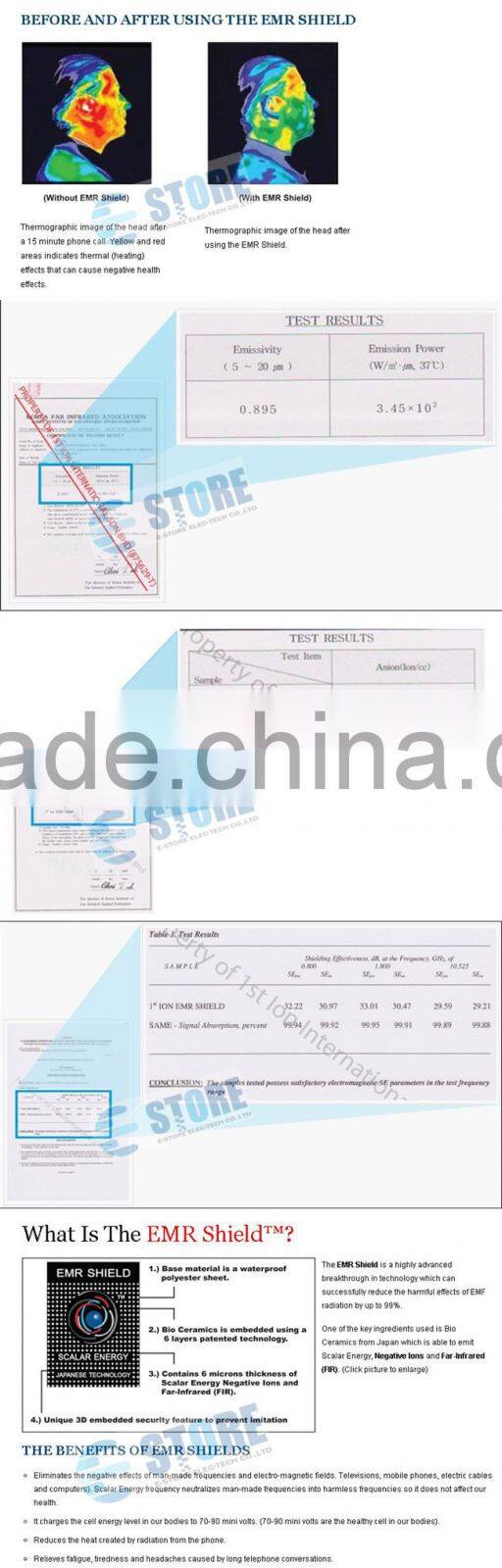 Anion Quantum Shield EMR Bio Energy Saver Sticker