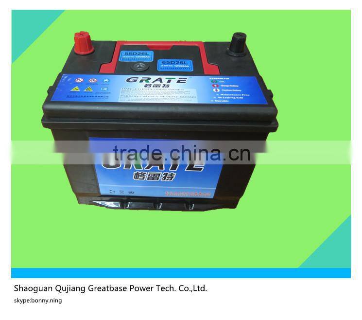 high quality DIN 54320MF-12V43Ah car batteries maintenance free
