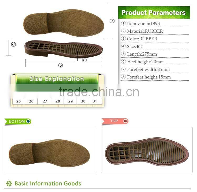 Gents semi formal shoes sole rubber outsole