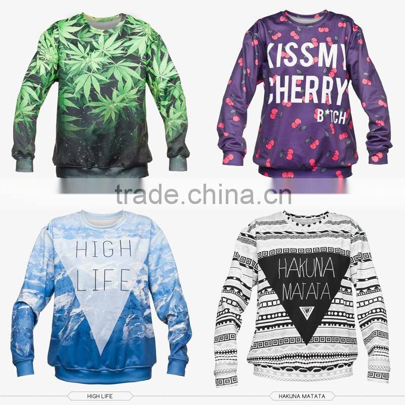 high quality 3d digital print fullprint crewneck sweatshirt spring autumn winter unisex custom oversized pullover
