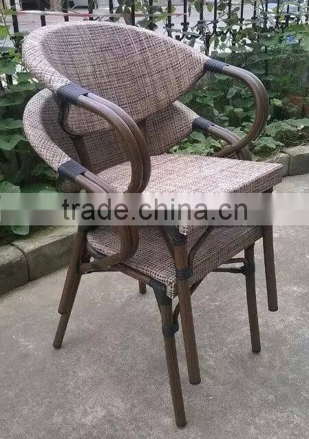 bamboo look french rattan bistro chair