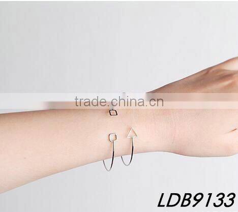 Gold and Gun Metal Alloy Interval Bracelets Fashion Jewelry