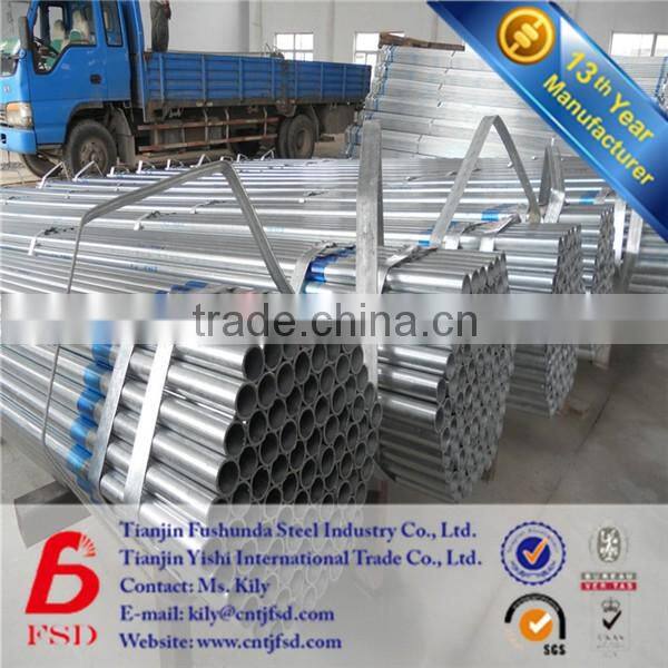 ERW Welded Q235 Galvanized Pipe Steel Factory