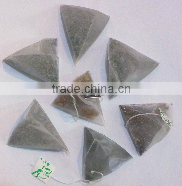 DXDC-6 pyramidal and rectangular (flat) tea bag (with string and tag) packing machine for nylon cloth
