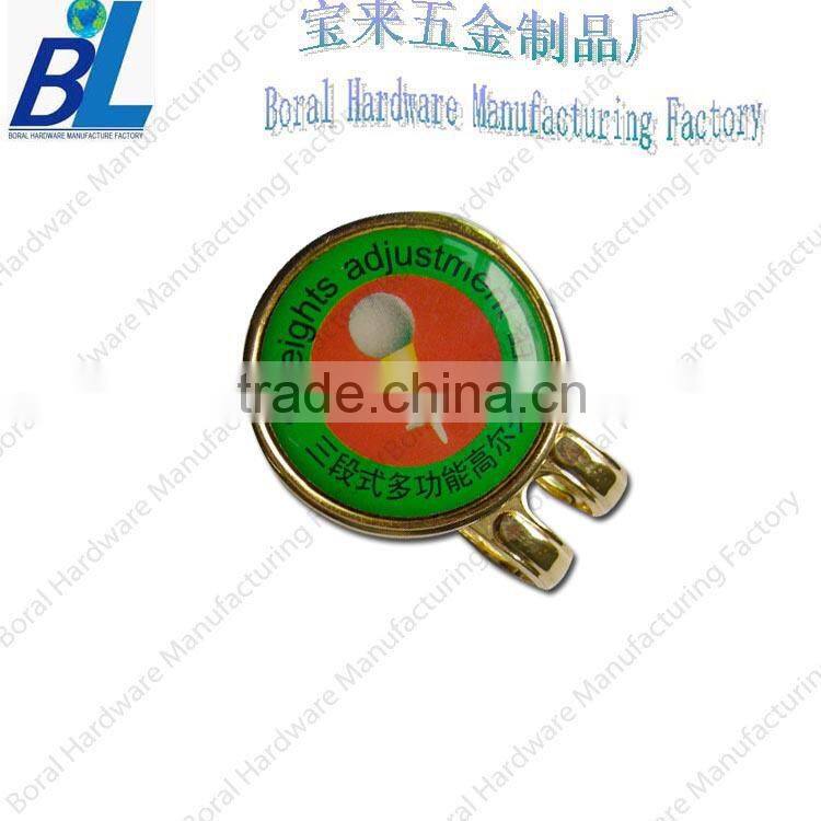 Hot sale metal golf hat clip with magnetic ball marker