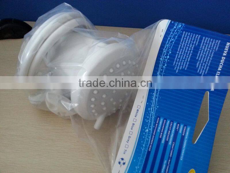 ABS plastic portable wall mounted instant electric shower water heater for bath