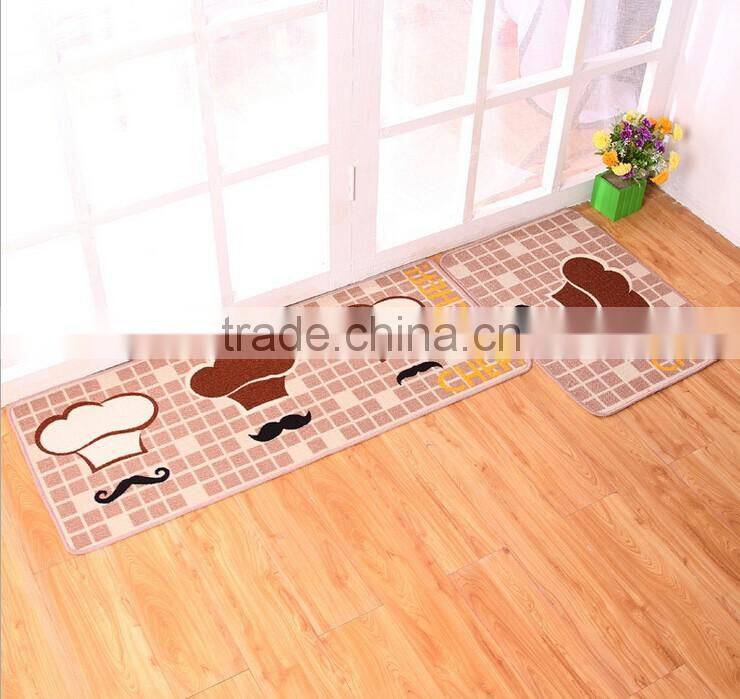 The New Design Coffee Cooking Theme Loop Pile Polyester Printing Kitchen Door Floor Mat Rug Carpet