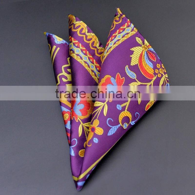 2016 Hot Sale Men 100% Silk Printed Big Handkerchief custom pocket square for men