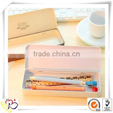 Rectangular custom printed metal pencil tin case