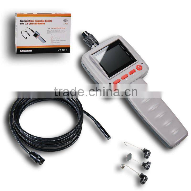2.4" LCD Video Snake Pipe Inspection Camera Borescope Endoscope
