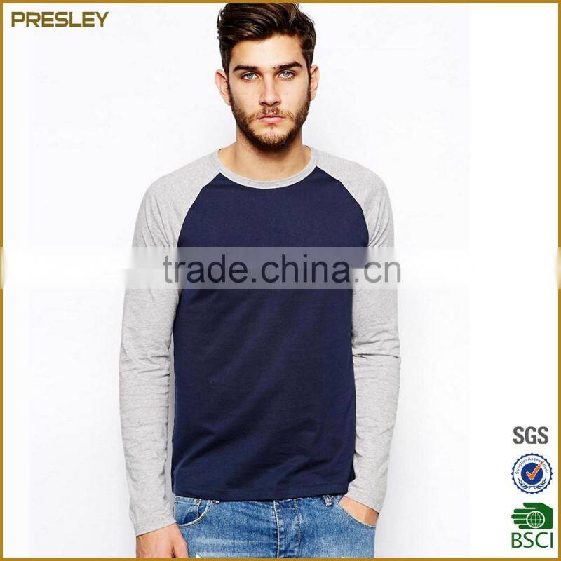 wholesale cotton 100% plain blank raglan 3/4 sleeve t shirt, custom cheap 3/4 sleeve raglan t shirts