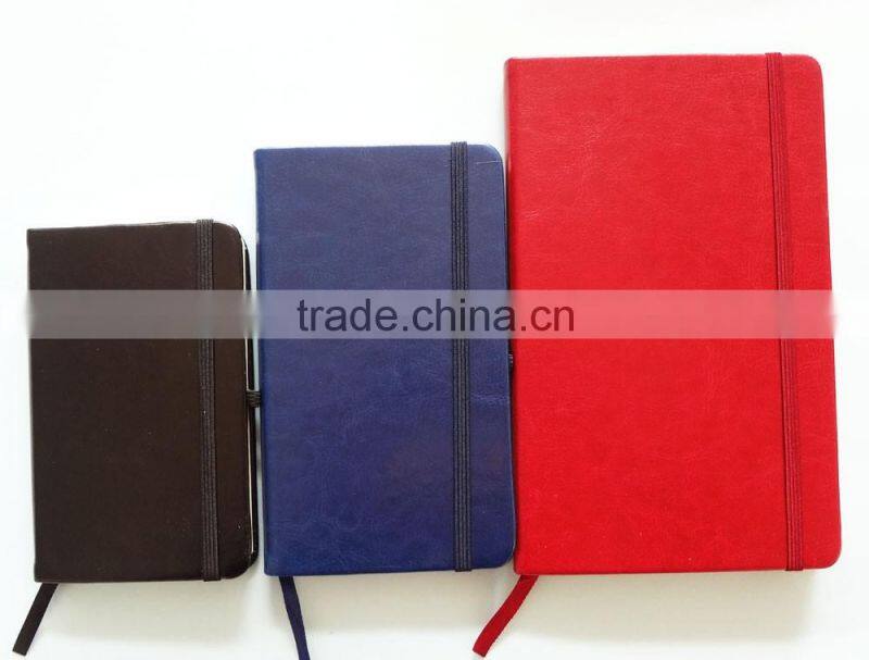 blank no logo pu hardcover custom size notebook