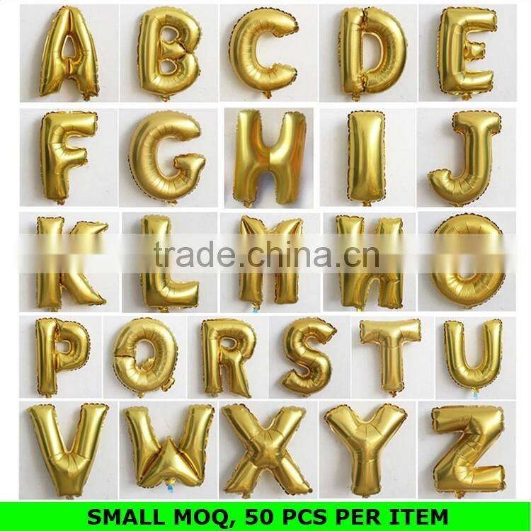 Wholesale Gold Alphabet Letter Decoration Party Balloon Helium