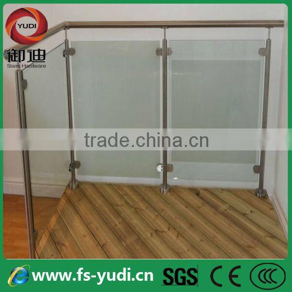 contemporary style clear finsh termpered glass deck railing