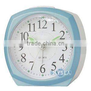 plastic oval shape table alarm clock bedside clock, candy color clock