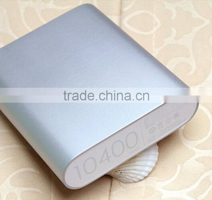Hot selling XiaoMi 10400mAh capacity 18650 battery mini power bank for promotional gifts