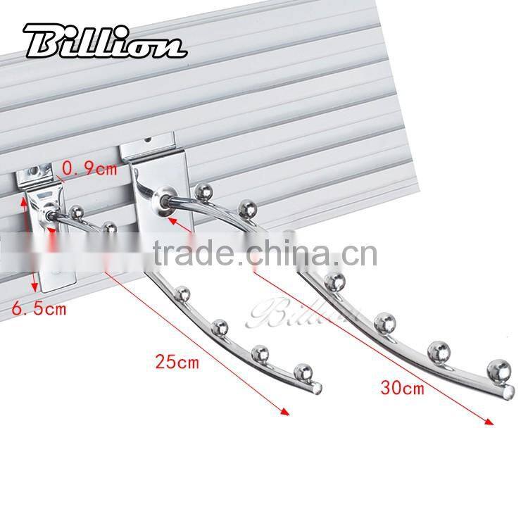 2016 High quality Metal Material slatwall beads hook hanging hooks for clothes store