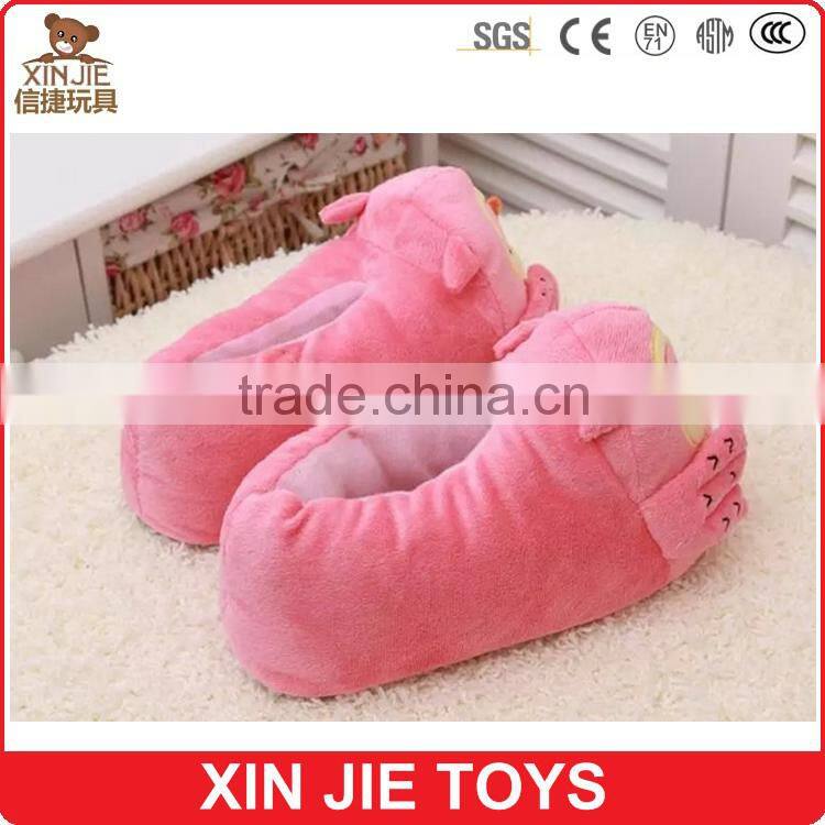 high quality plush owl slippers pink plush animal slippers for girls green owl plush slippers