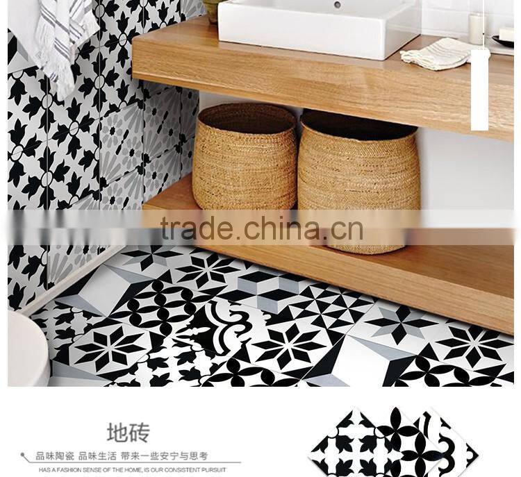 200*200mm black color customized ceramic kitchen tile bathroom wall tile
