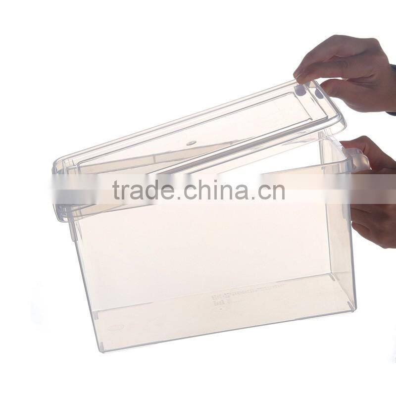 Eco-friendly feature the referigetator crisper plasetic fridge storage box organizer box with cover