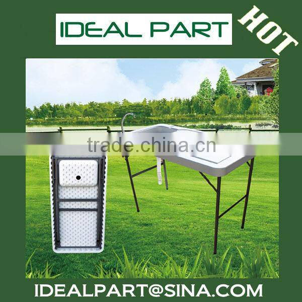 Plastic food cleaning Table with sink