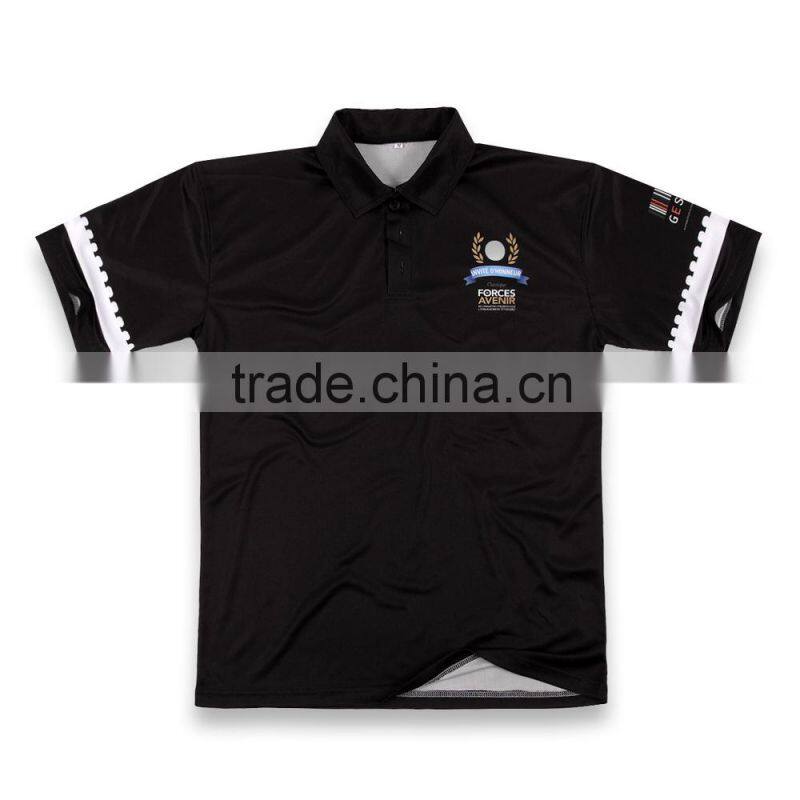 100%polyester dry fit custom design sublimated short sleeve golf polo shirts