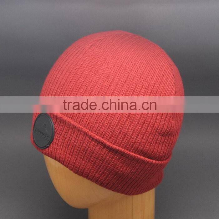 DESIGN YOUR OWN WINTER HAT WITH LATHER PATCH FOR MEN