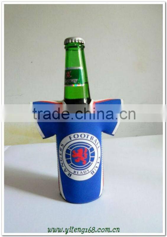 2013 new design cloth pattern neoprene drink bottle cover
