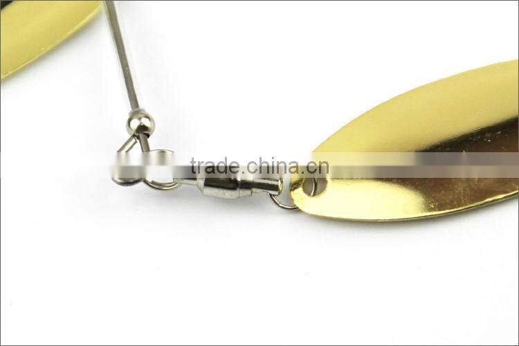 Skirt Spinner Bait Mental Fishing Lure Jig Head Spinning Fishing Lure