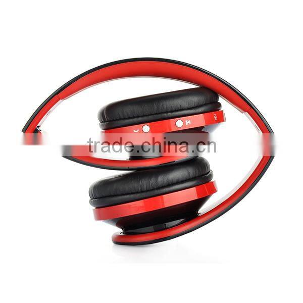 2015 China wholesale wireless stereo bluetooth headset with memory card