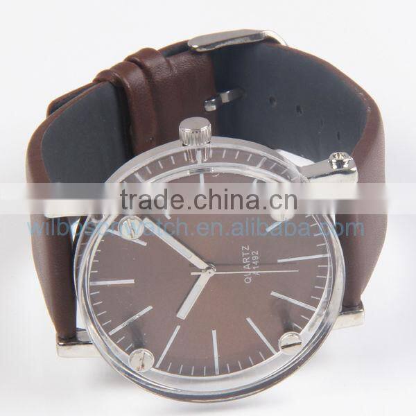 Hot sell wrist band watch with plastic case