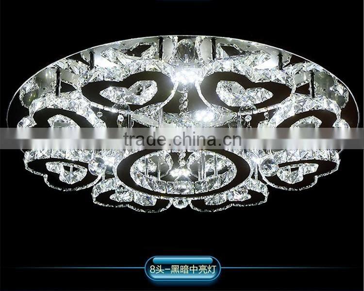 JEVEYA Lighting Modern Stainless Steel Chandelier 5730SMD K9 Crystal Ceiling Light