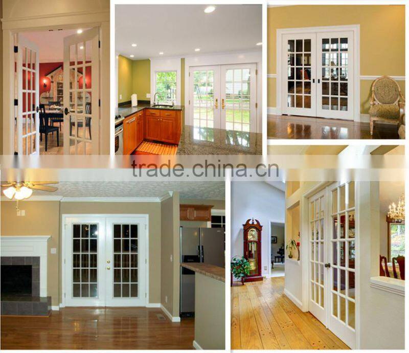 Forest Bright European Style Double Glass Doors , Common Arch Pair Double Glazed French Doors