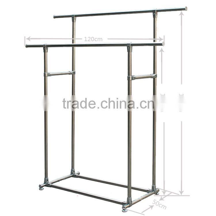 huohua 2016 hot selling double pole customize rotating clothes rack