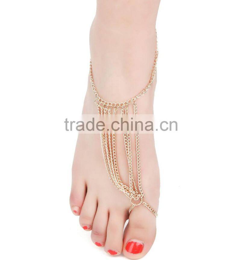 Factory direct New Design Multi-colored Crystal Evil Eye Barefoot Sandal Anklet