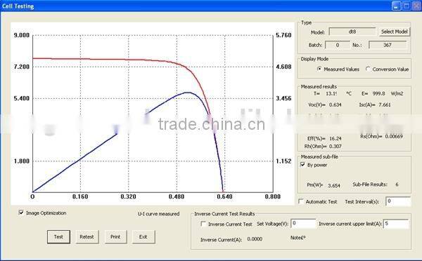 pv solar cell testing equipment