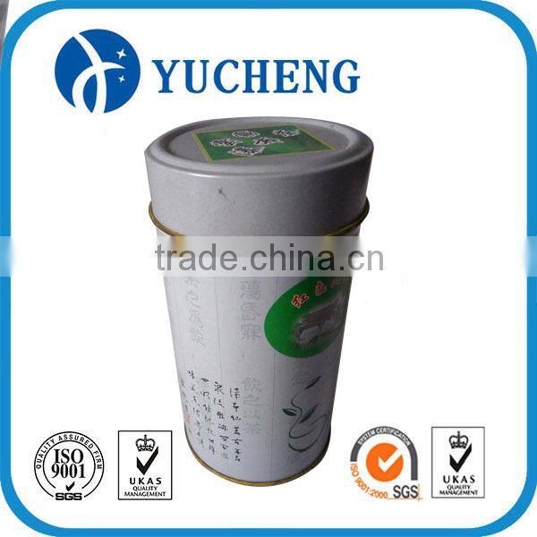 hangzhou wholesale round metal good sealing tea tin can