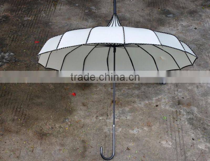 16 ribs Pagoda Umbrella of lady rain umbrella