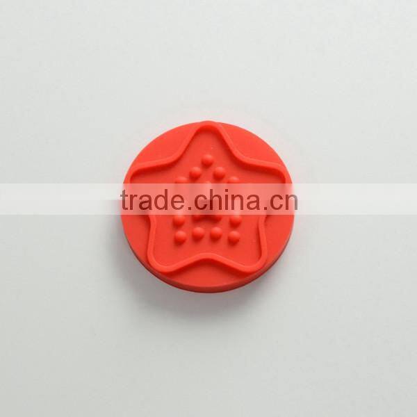 Hot selling food grade silicone cookie stamp with wooden handle