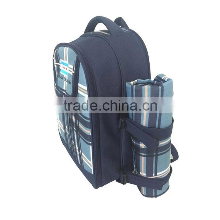 Enrich Picnic Backpack With Cooler Compartment,outdoor person picnic set for 2 person