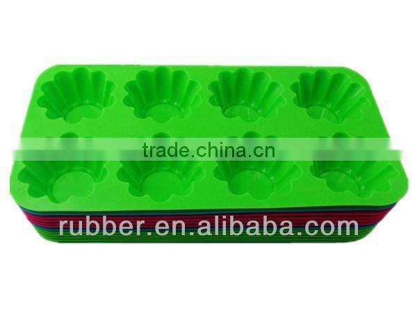 Folding Flower Shape 8 Cups Silicone mould for cake decoration