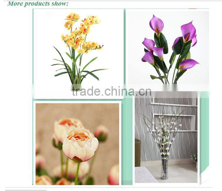 wholesale real touch rose weddings decoration artificial flowers three heads