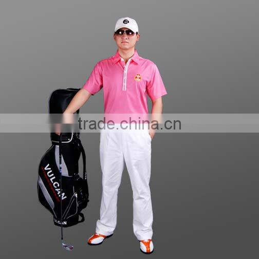 Oblique stripe Yellow color Professional Men's Golf Apparel Brands