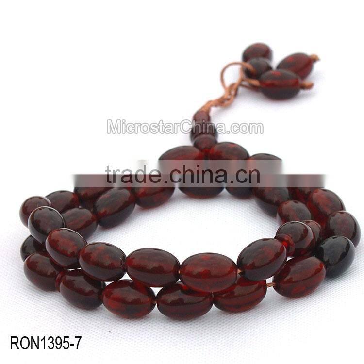 Cherry amber color 33pcs Islamic Prayer Beads Misbaha Rosary Tesbih misbaha