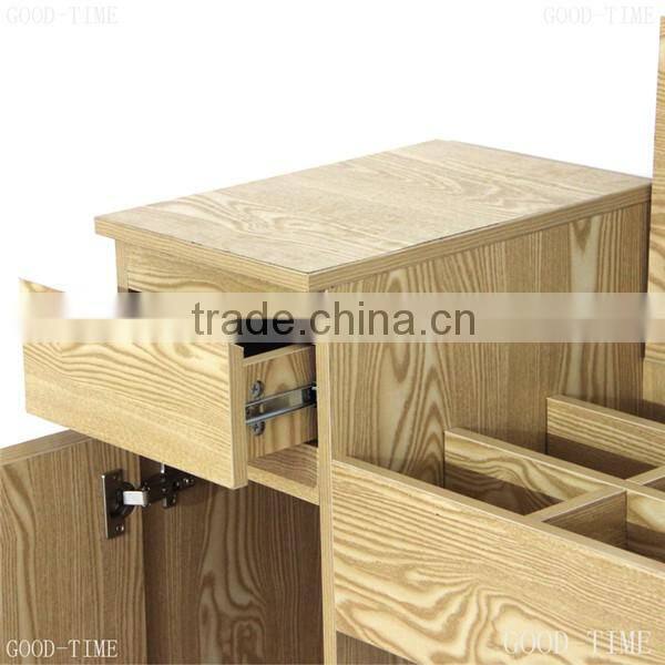 wooden grain melmained MDF board Modern large simple cheap dressing table