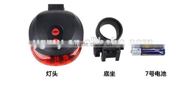 Flashing Bike Cycling 5 Led +2 laser Tail Light Waterproof Cycling Safety Bicycle Rear Lamp Warning Bike Laser